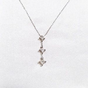 1/4 ct diamond 14k white gold necklace